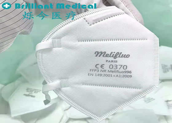 Vijf Vouw Vouwbaar KN95 Masker, Wit KN95-Stofmasker
